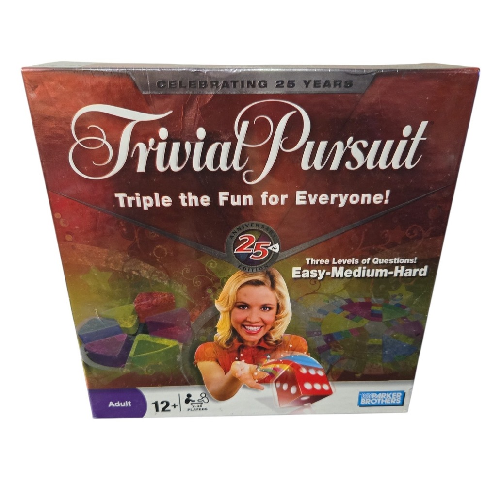 Trivial Pursuit 25th Anniversary Edition Board Game Parker Brothers New Sealed